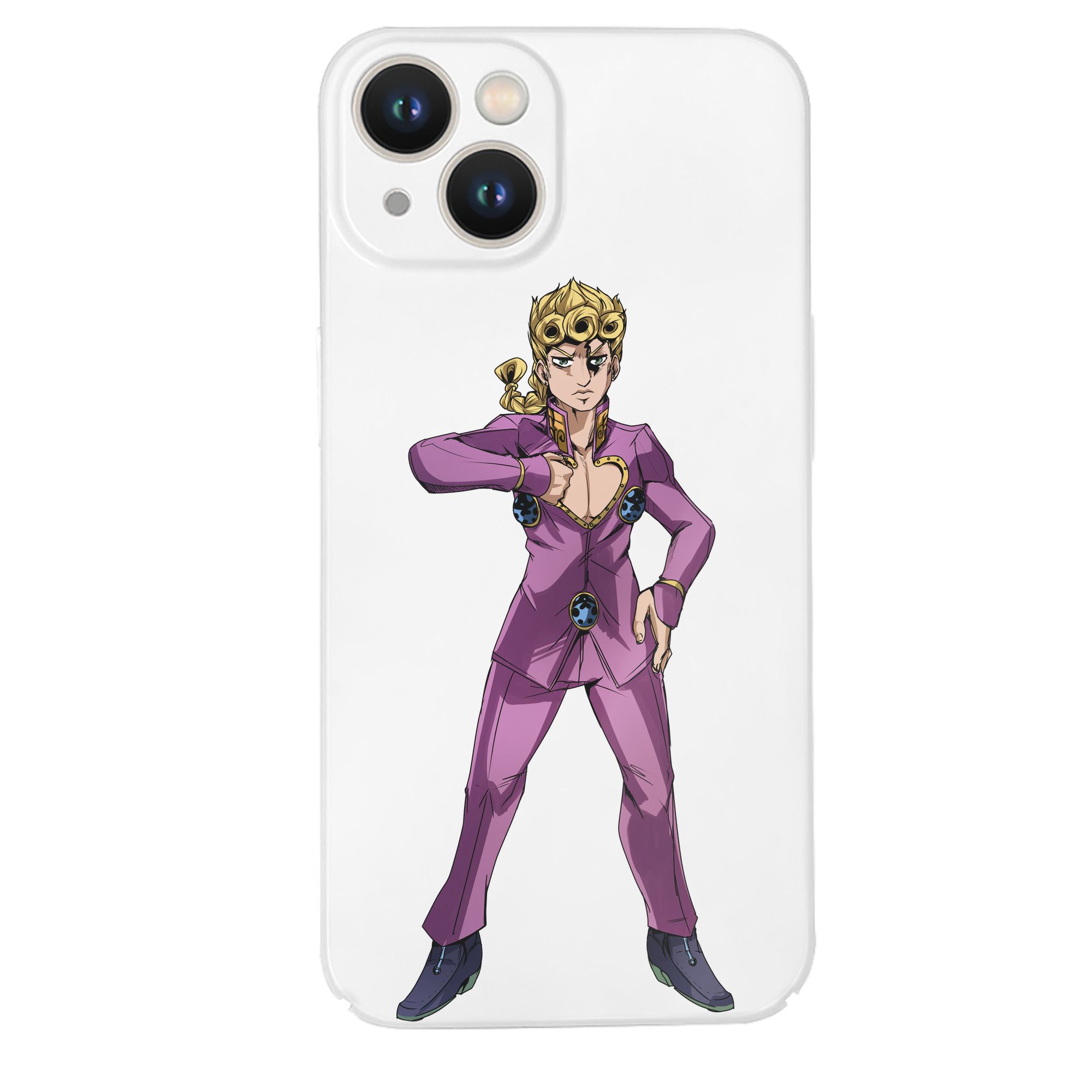 （画像用） ジョジョの奇妙な冒険 ジョルノ?ジョバァーナ JoJo's Bizarre Adventure Giorno Giovanna 【iPhone 14シリーズ対応】ハードケース